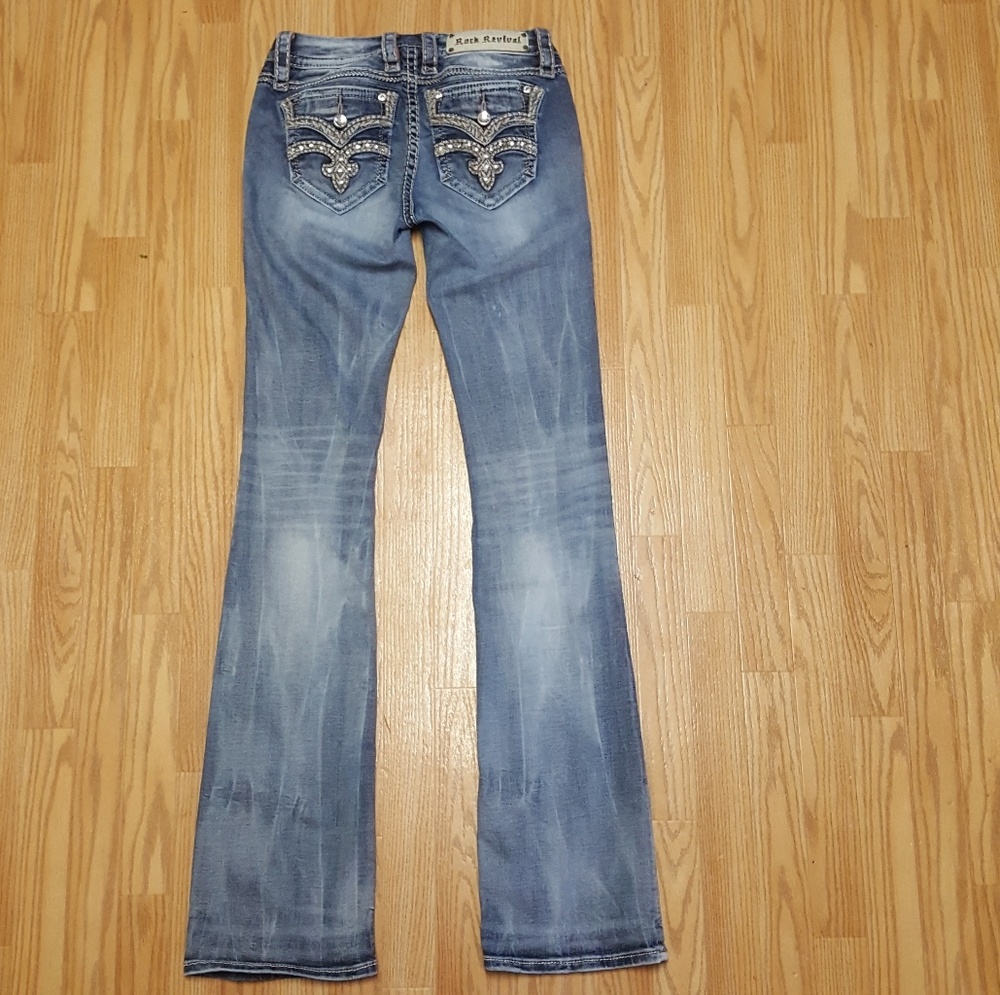 "Karla" XLong Rock Revival Jeans - Picture 5 of 8